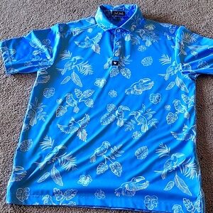 Bad Birdie  Golf Polo Shirt Mens Large Performance Stretch UPF 50+‎